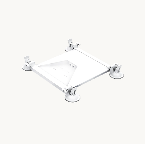 Mini car mount for solar roof with four suction cup – white